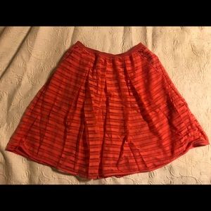 Coral a-line skirt